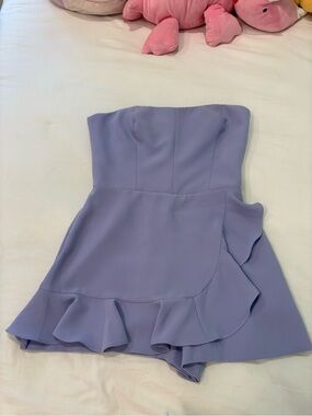 amanda uprichard fae dress english blue Strapless Mini Fae Dress in English Blue Toile | L